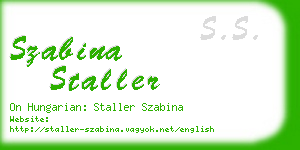 szabina staller business card